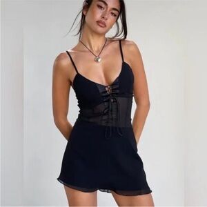 Tiger Mist Black Mini Dress